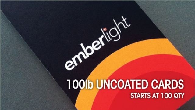 100lb Uncoated Cards
